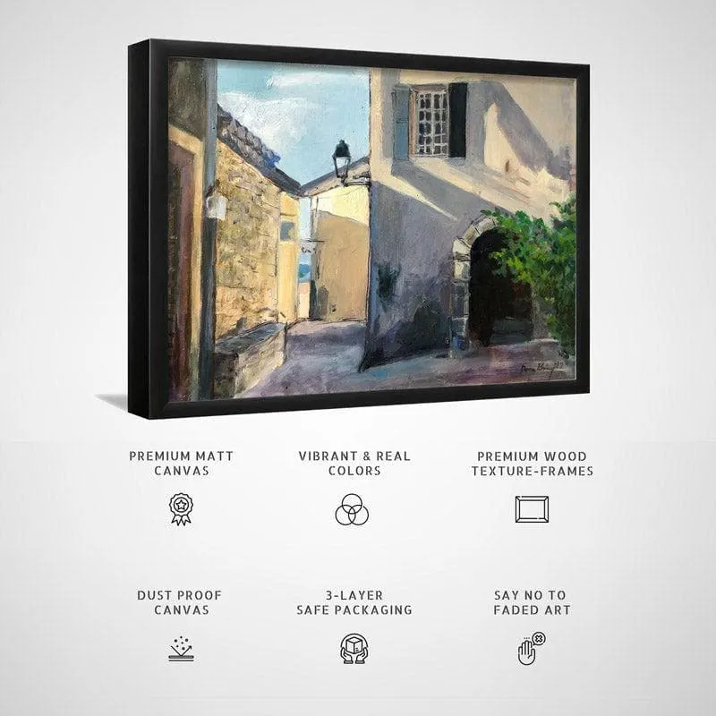 Dainty Town Canvas Wall Painting - Black Frame media 5