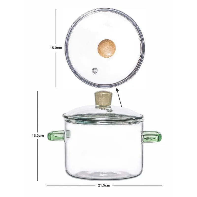 Nemo Glass Cooking Pot with Lid - 1600 mL media 6