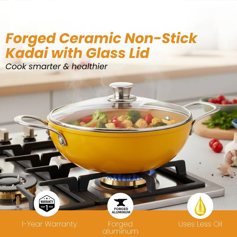 Salford SizzleCraft Ceramic Kadhai With Lid - 2500 mL media 4
