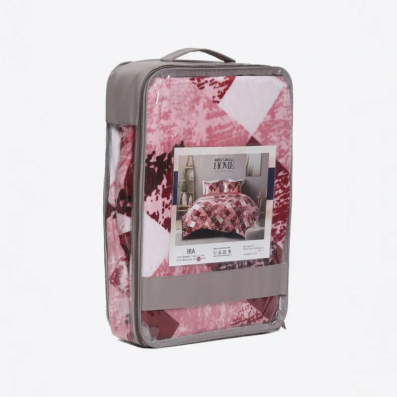 Monte Carlo Urban Diamond Bedsheet (Pink,Red) - 280 GSM media 6
