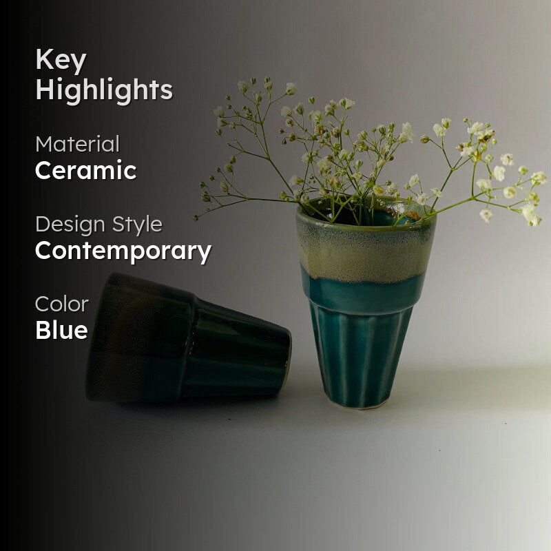 Hebe Ceramic Coffee Mug (300 mL Each) - Set of Two media 2