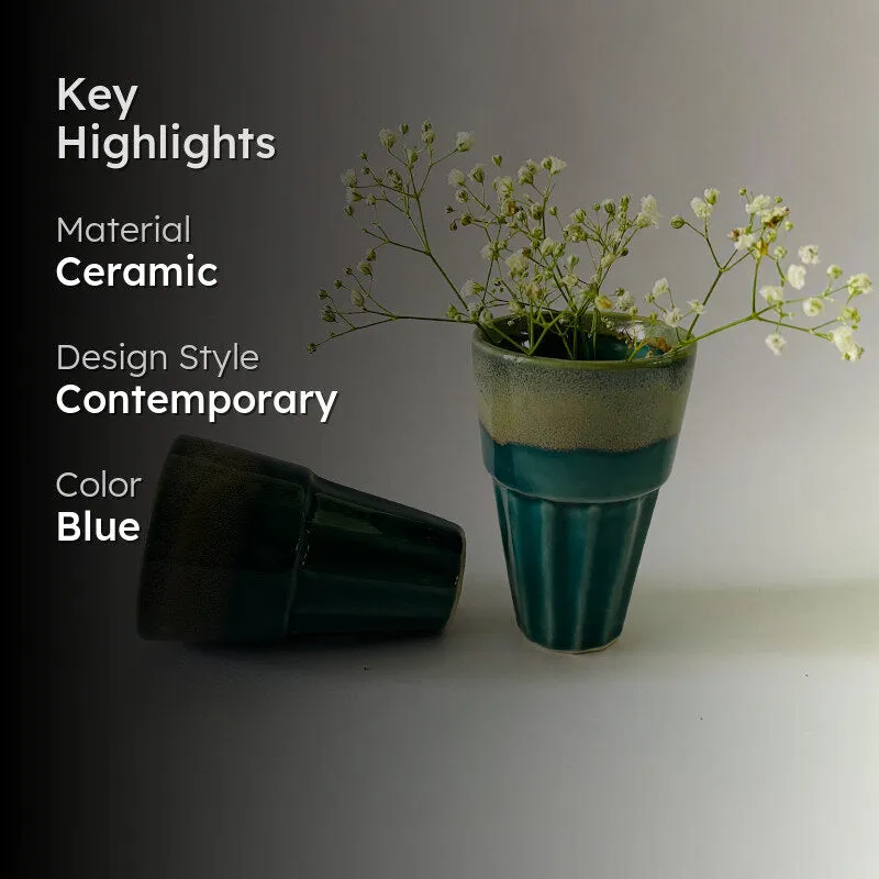 Hebe Ceramic Coffee Mug (300 mL Each) - Set of Two media 2