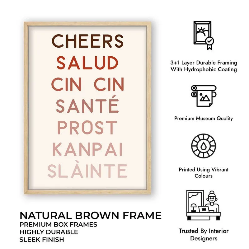 Caf Calligraphy Archival Canvas Wall Art - Brown media 12