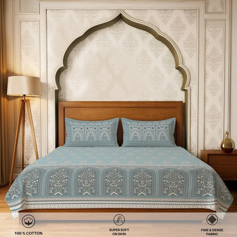 Urban Space Royal Simplicity Fitted Cotton Bedsheet - 300 TC media 4