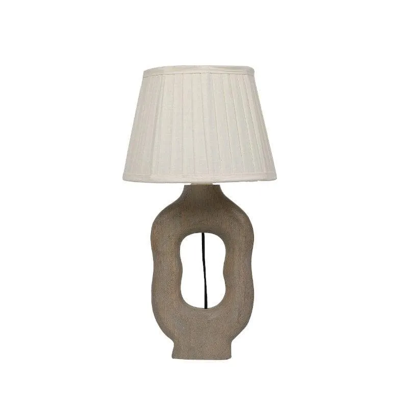 Vesara Myna Fabric Table Lamp - Beige,Brown media 4