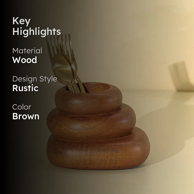 Pebbo Wooden Cutlery Holder media 2