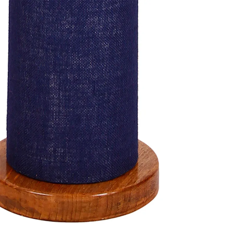 Agia Wooden Tower Floor Lamp With Jute Shade - Blue media 3