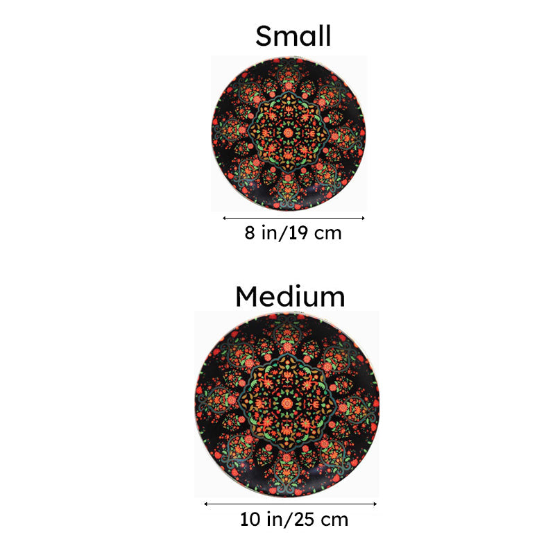 Ornate Mughal Decorative Plate - Black media 7