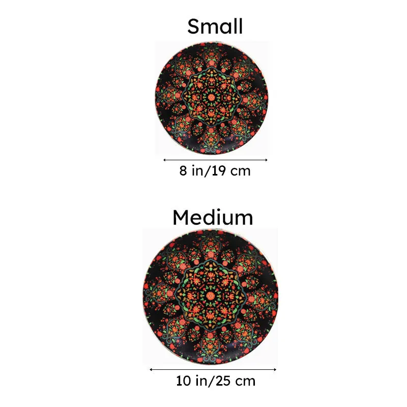 Ornate Mughal Decorative Plate - Black media 7