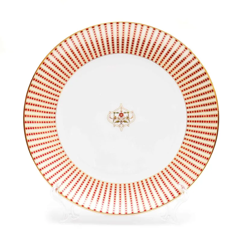 Gilded 24k Gold Brushed Porcelain Dinner Set - 21 Piece Set media 5