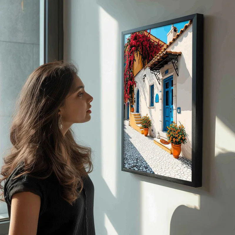 Azureway Canvas Wall Painting - Black Frame media 6