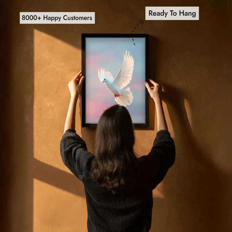 Soaring Stillness Archival Paper Wall Painting With Black Frame media 5