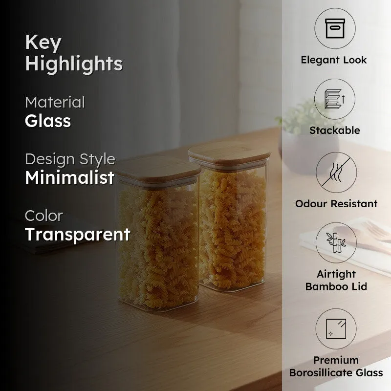 Jarno Glass Jar (600 mL Each) - Set Of Two media 2