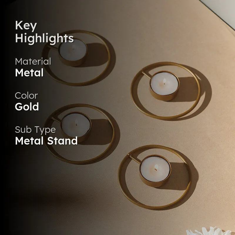 Idola Tealight Candle Holder (Gold) - Set of Four media 2