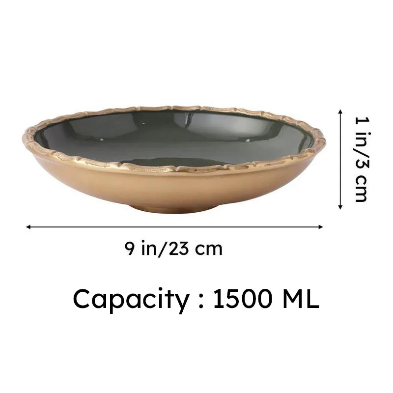 Wadi Accent Bowl - Grey & Gold media 6