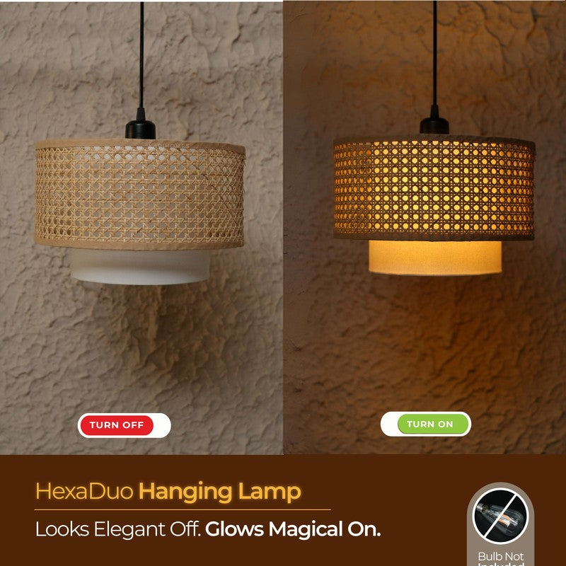 Torlinor Rattan Ceiling Lamp media 9
