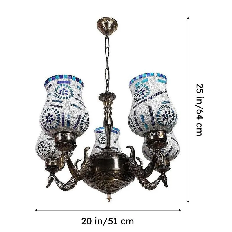 Tara Mayoora Mosaic Golden Antique Ceiling Lamp media 6