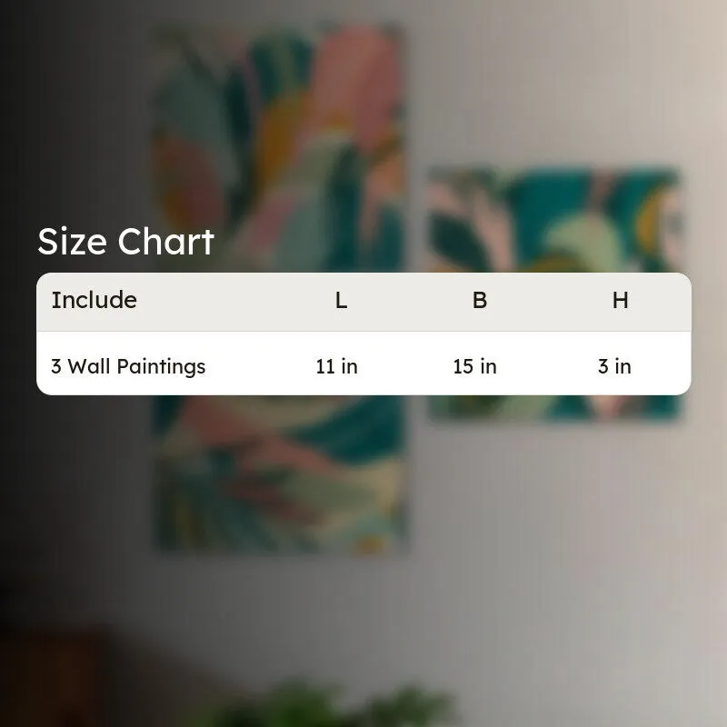 Pastel Jungle Wall Painting - Set Of Three media 6