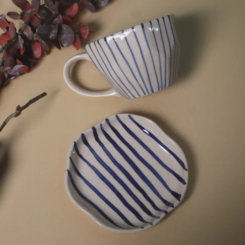 Stripe Steam Cup & Saucer (200 ML) - Two Piece Set media 3