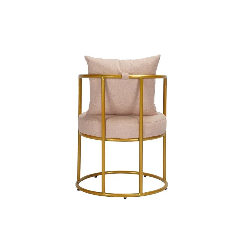 Estora Metal Accent Chair - Pink media 5