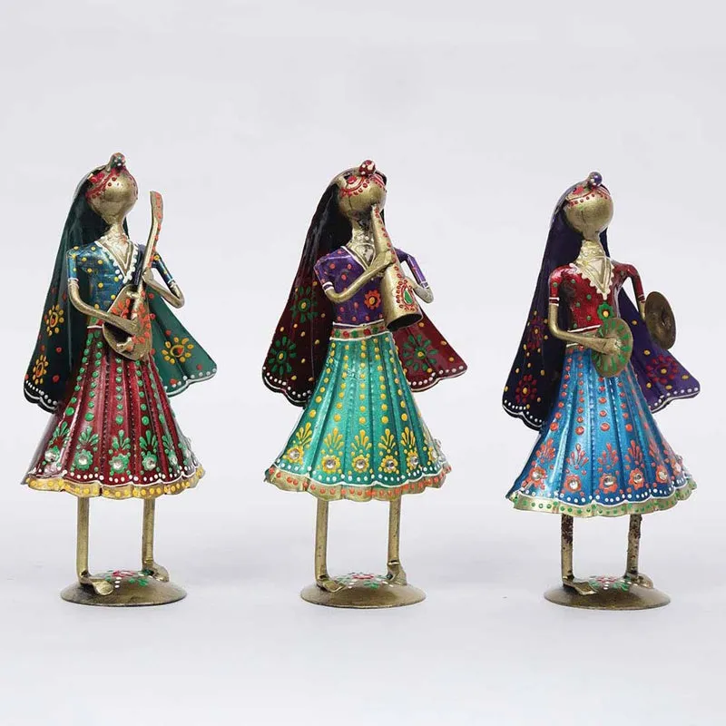 Dancing Troupe Ethnic Showpiece - Set Of Three media 3