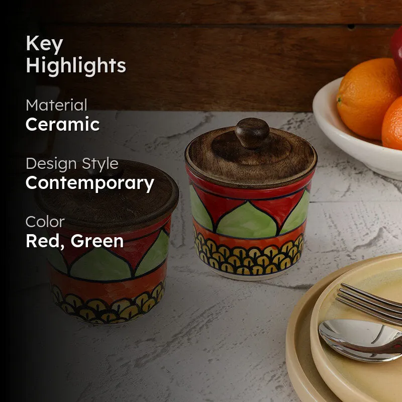 Merle Ceramic Jar (300 mL Each) - Set Of Two media 2
