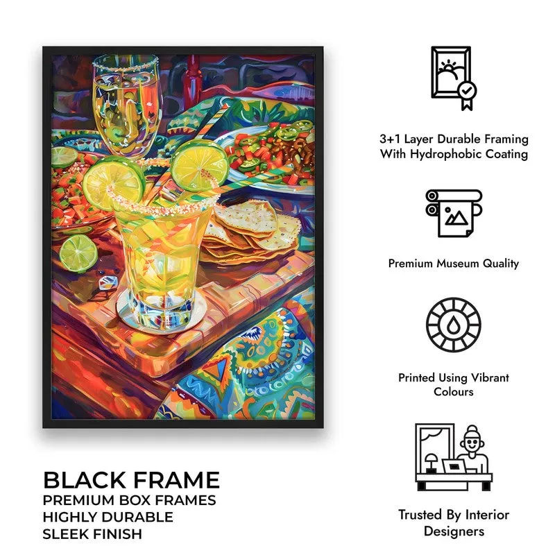 Vibrant Sip Archival Canvas Wall Art - Black media 10