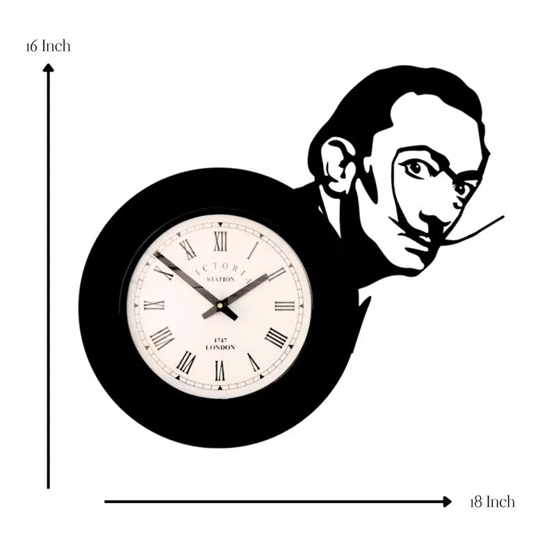 Grindial Steel Analog Wall Clock - Black media 7