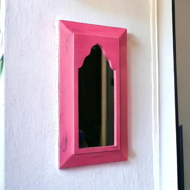 Arched Decorative Wall Mirror -Pink media 6