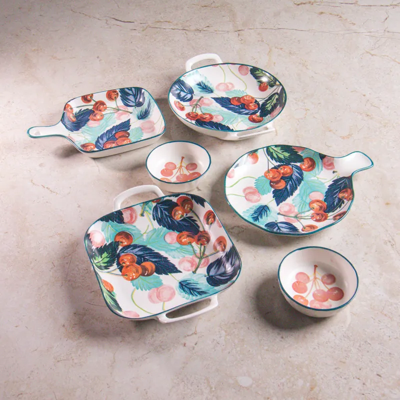 Floral Joy Porcelain Platter - Six Piece Set media 1