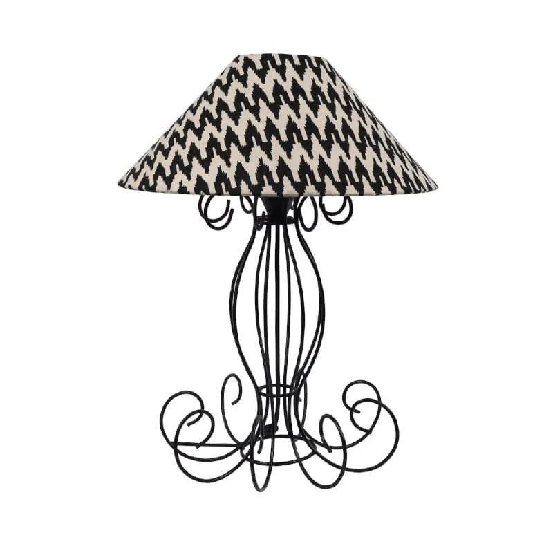 Chevronic Kaito Fabric Table Lamp - Black,White media 4