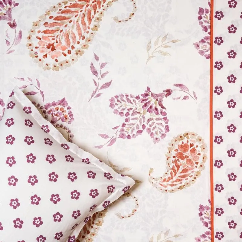 Paisley LaLa Land Bedsheet - Purple & Red media 3