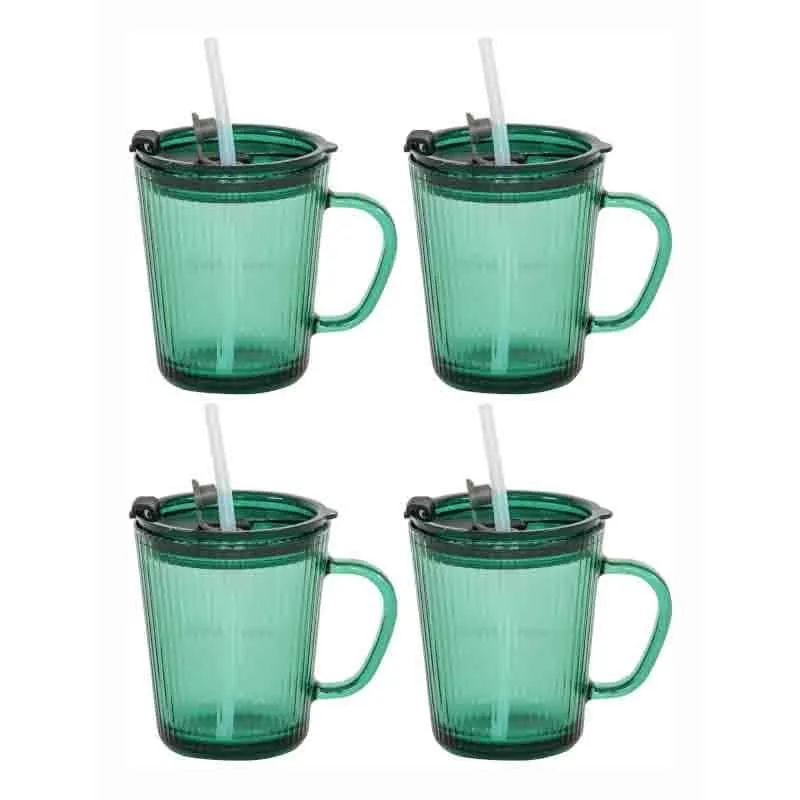 Sippo Glass Coffee Mug (370 mL Each) - Set of Four media 3