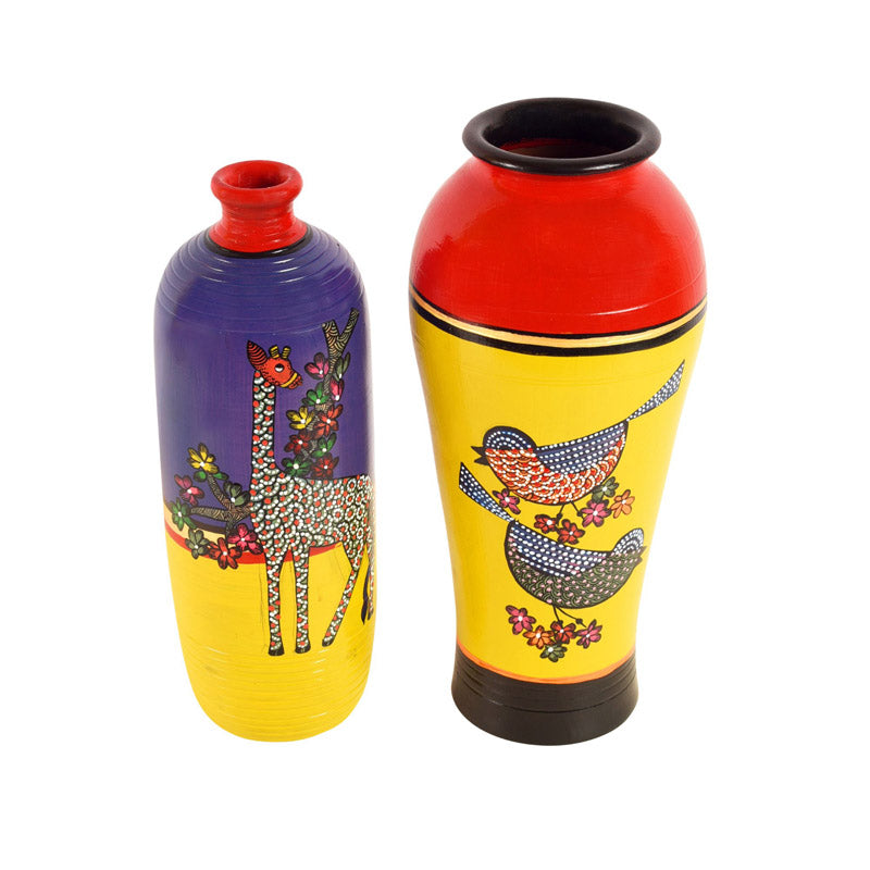 Indradu Terracotta Vase - Two Piece Set media 3
