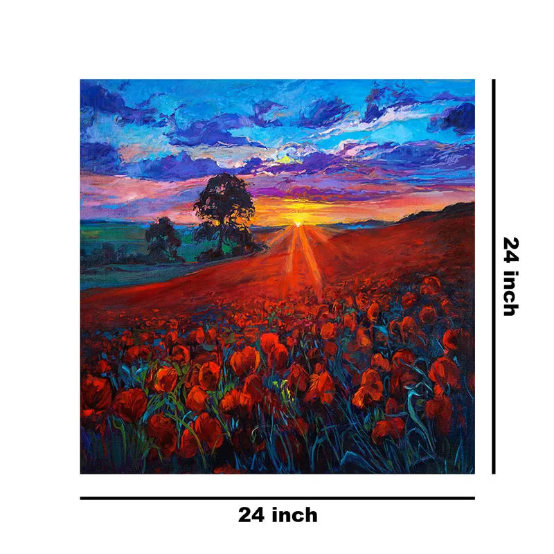 Countryside Poppy Field Wall Painting media 8