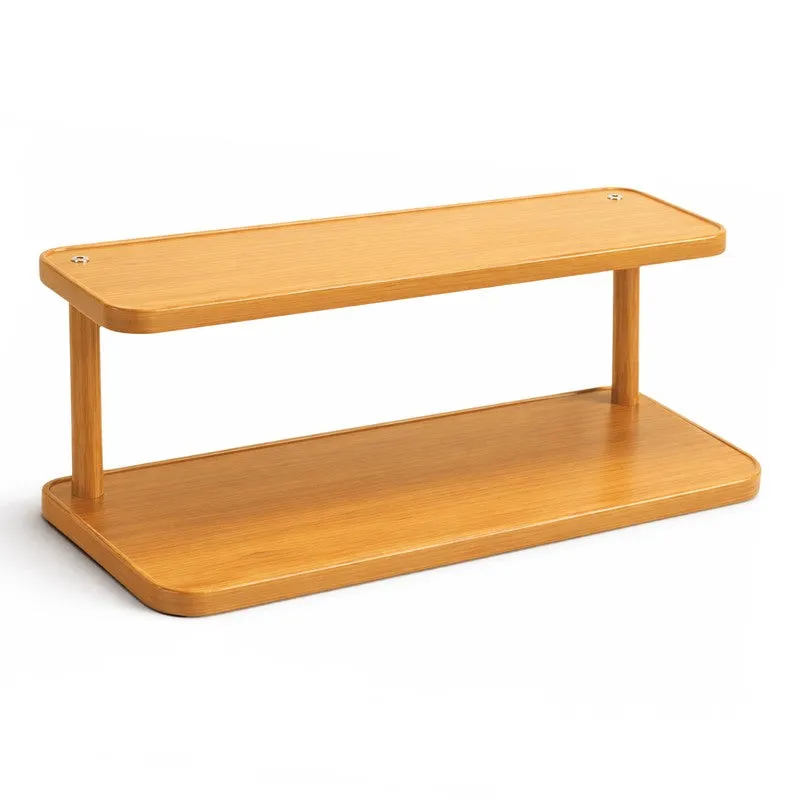 Rioware Grain 2 Tier Edge Wood Racks - Brown media 3