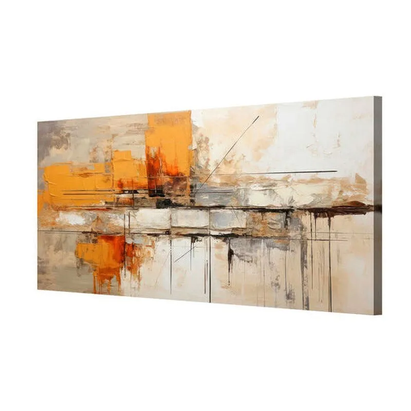 Abstract Golden Circles Poly Canvas Wall Painting media 5