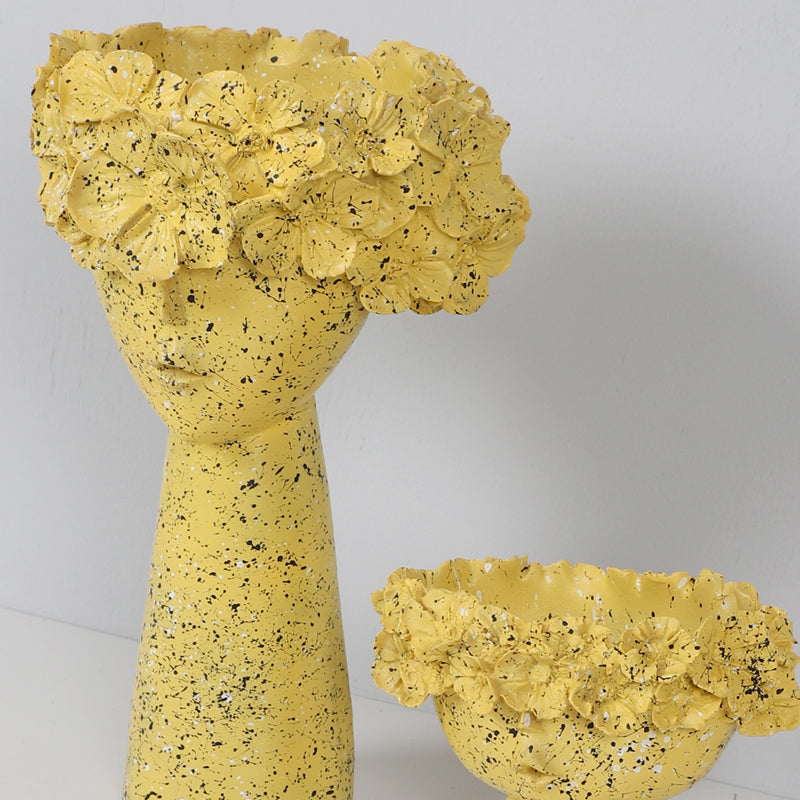 Flora Sculpt Showpiece (Yellow) - Set Of Two media 4