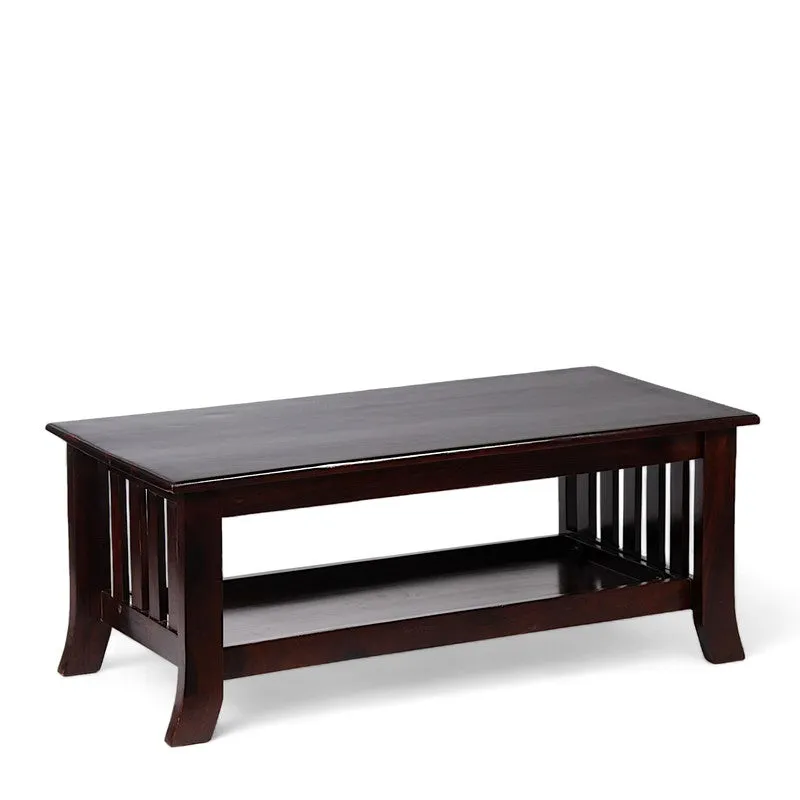 Bravon Sheesham Wooden Center Table - Dark Brown media 6