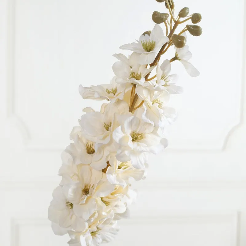 Petalya Wisteria Fabric Artificial Flower - Ivory media 5