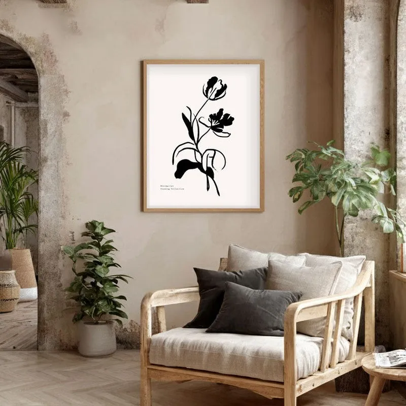 Wildbloom Canvas Wall Painting With Brown Frame media 5