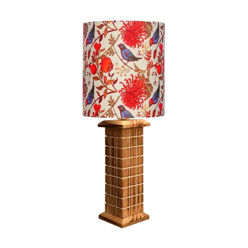 VistaGlow Designer Wooden Table Lamp - Multicolor media 3