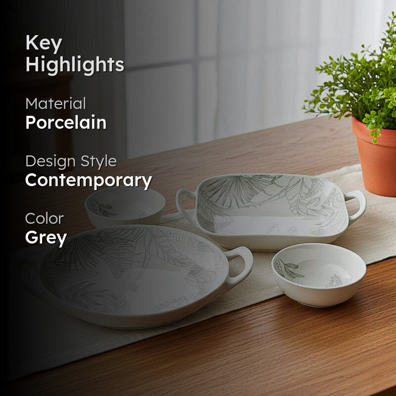 Celene Porcelain Serving Set - Four Piece Set media 2