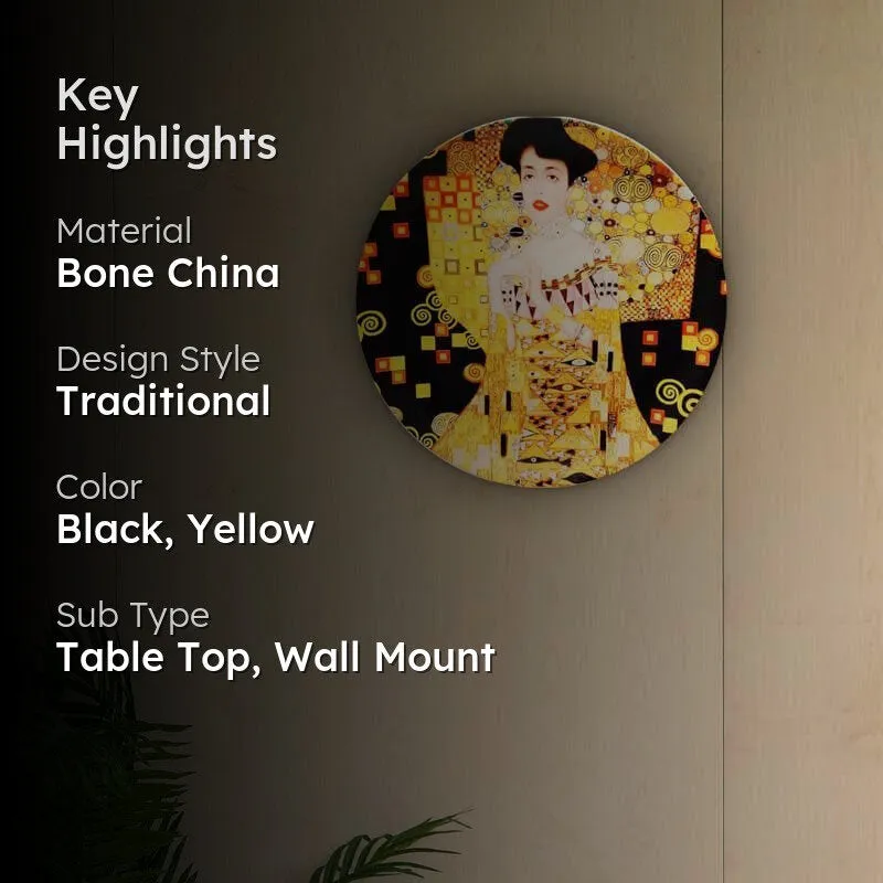 The Golden Era by Klimt Decorative Plate media 2
