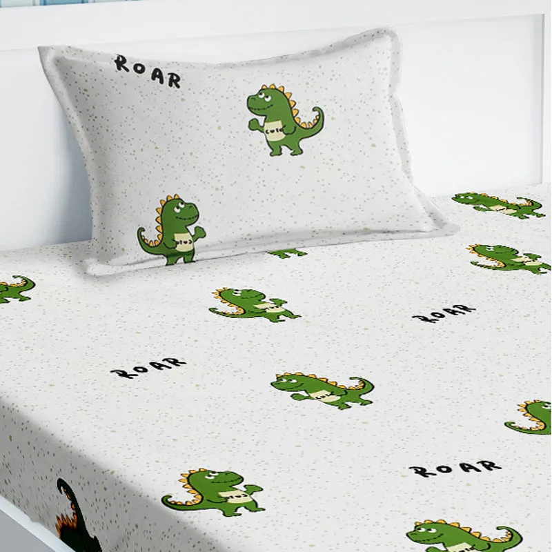 Dino Roar Kids Cotton Bedsheet - 210 TC media 3