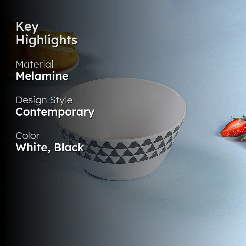 Jisho Snack Bowl (White & Black) - 750 ML media 2