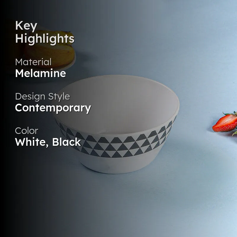 Jisho Snack Bowl (White & Black) - 750 ML media 2