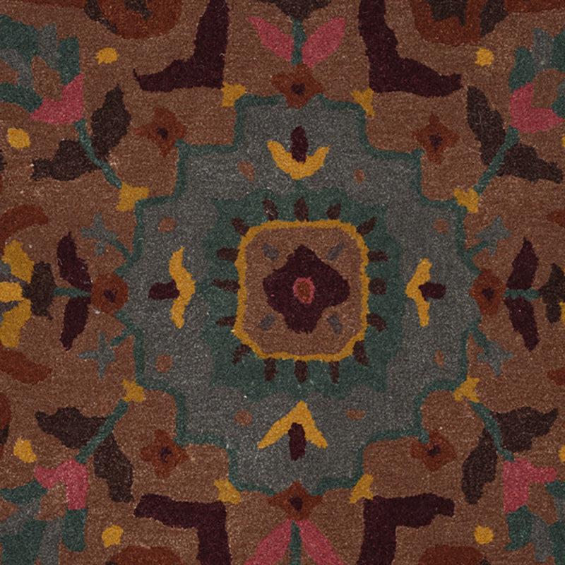Nephthys Ethnic Wool & Nylon Carpet - Green & Red media 6
