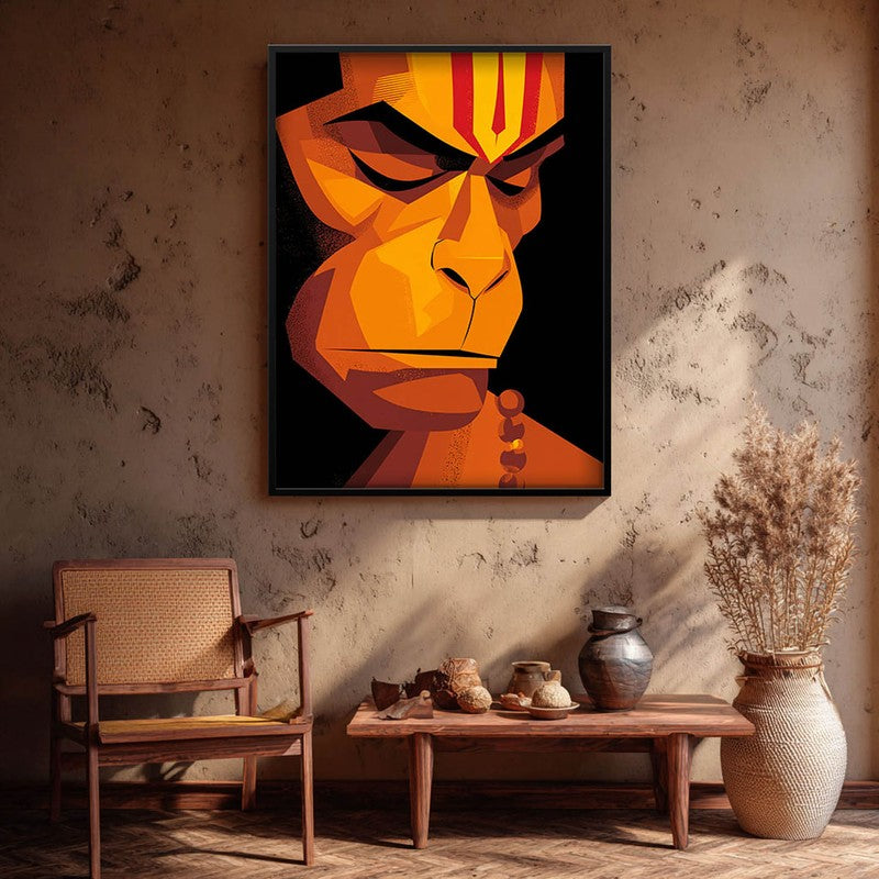 Powerful Bajrangbali II Archival Paper Wall Art