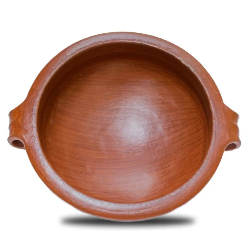 Dilaab Urali Clay Pot With Lid Brown 3000 mL / 11 Inches media 4